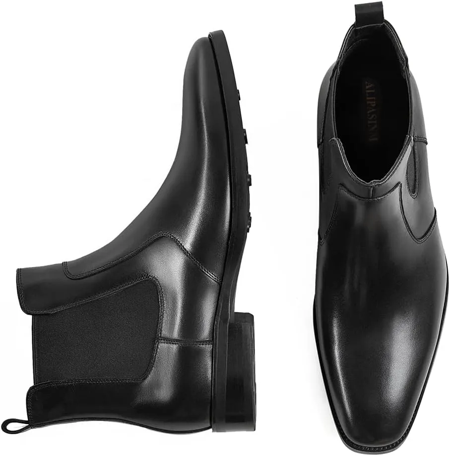 Mens Dress Boots Leather Chelsea Boots for Men
