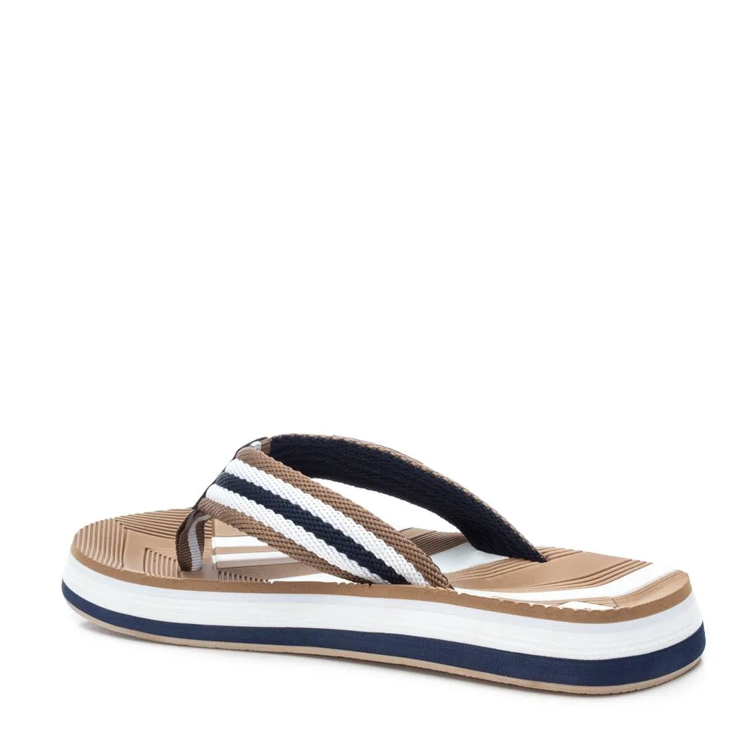 Men's Flip Flops By Xti-141175-Dark Beige
