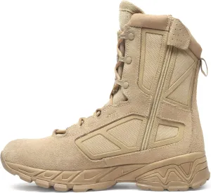 Men's Military Tactical Work Boots Lightweight Side Zipper Army Combat Hiking Boots