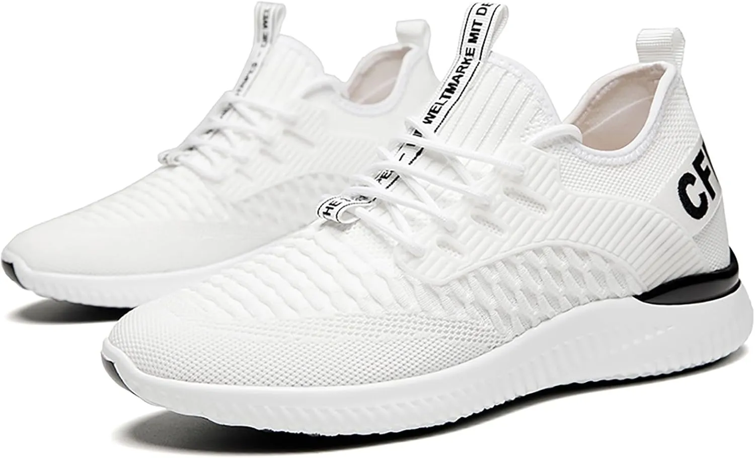 Mens Slip On Sneakers Non Slip Walking Shoes Lightweight Athletic Shoes Casual Running Shoe Increase Height 6/8/10CM