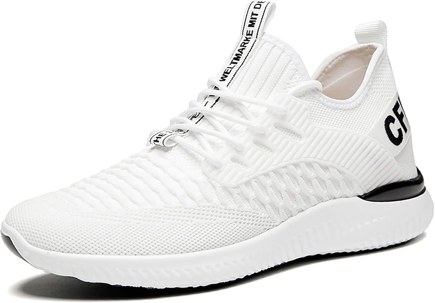 Mens Slip On Sneakers Non Slip Walking Shoes Lightweight Athletic Shoes Casual Running Shoe Increase Height 6/8/10CM