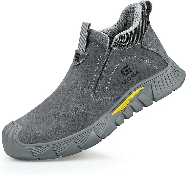 Men's Steel Toe Work Boots for Welding & Construction - Heat & Puncture Resistant Safety Shoes, Indestructible for Industrial Use