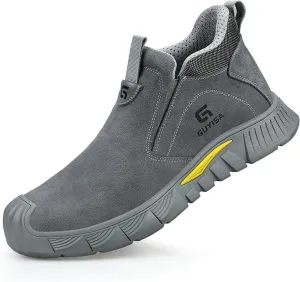 Men's Steel Toe Work Boots for Welding & Construction - Heat & Puncture Resistant Safety Shoes, Indestructible for Industrial Use