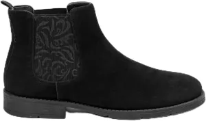 Men's Suede Chelsea Boots Casual, Black Dress Boots for Men