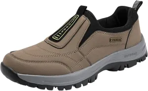 Men's Walking Shoes Waterproof Hiking Shoes Slip on Orthopedic Sneakers Outdoor Non Slip Shoes Casual Trail Shoes