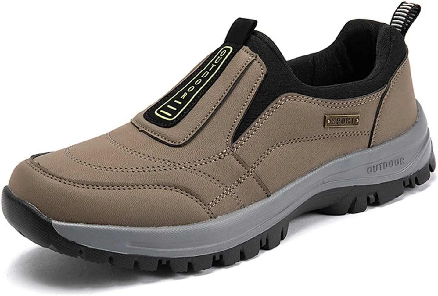 Men's Walking Shoes Waterproof Hiking Shoes Slip on Orthopedic Sneakers Outdoor Non Slip Shoes Casual Trail Shoes