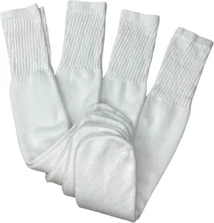 Mens White Tube Socks for Men - Mens Over the Calf Socks - Knee High Long Socks Size 13-17