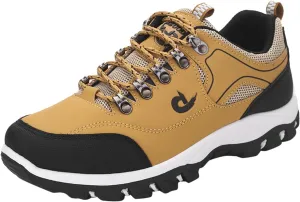 Men's Wide Hiking Shoes Slip on Loafers Trekking Trails Sneakers Waterproof Walking Shoes with Arch Support