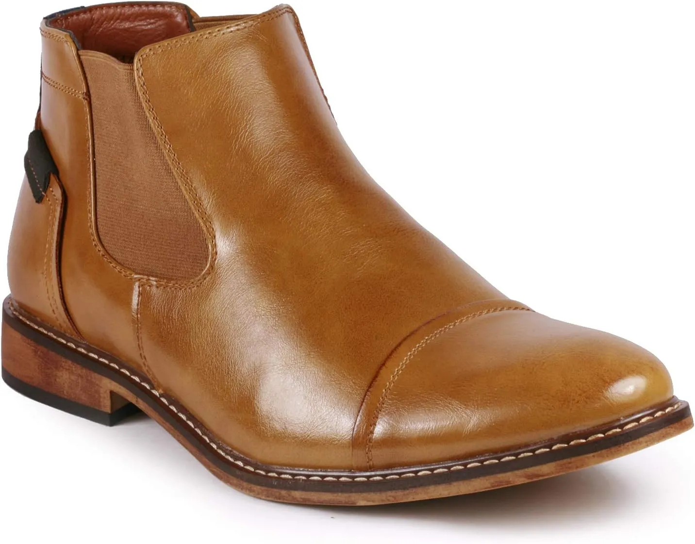 Metrocharm MC148 Men's Cap Toe Formal Dress Casual Ankle Chelsea Boot