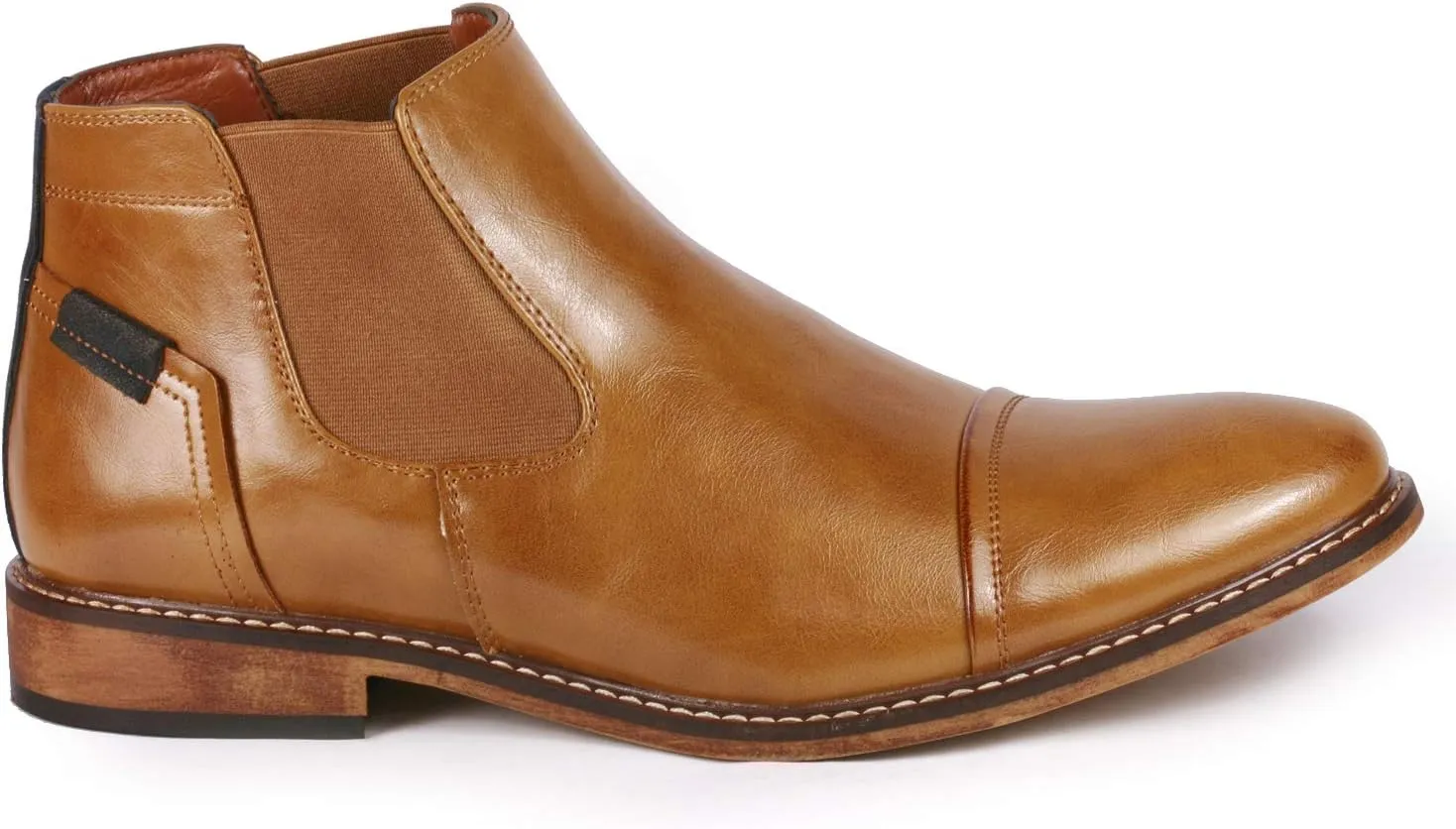 Metrocharm MC148 Men's Cap Toe Formal Dress Casual Ankle Chelsea Boot