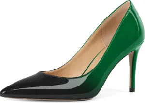 Mettesally Women's Pointed Toe High Heels Gradient Pumps Stiletto Heels Usual Wedding Party Dress Shoes
