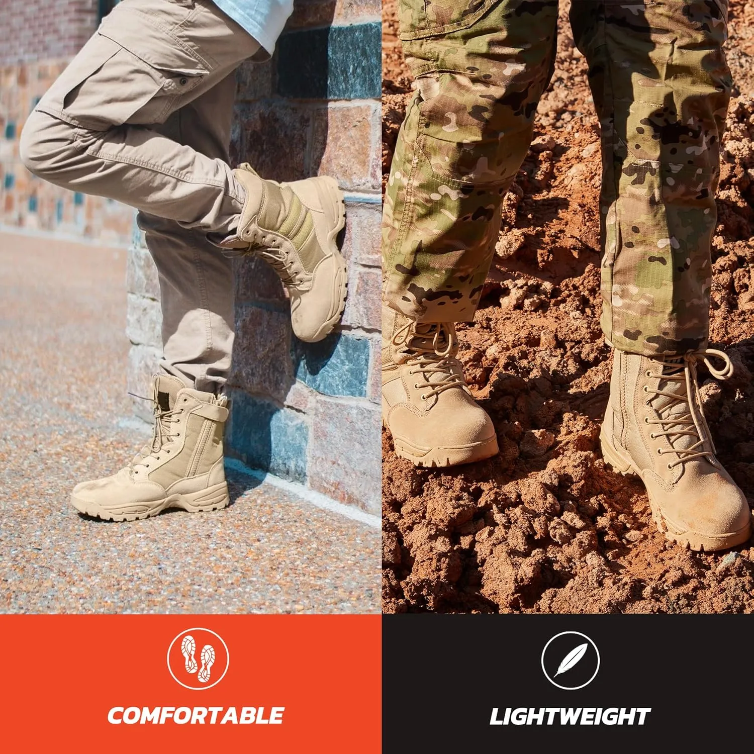 Military Tactical Work Boots for Hiking Motorcycling EMS EMT and Combat Outdoors