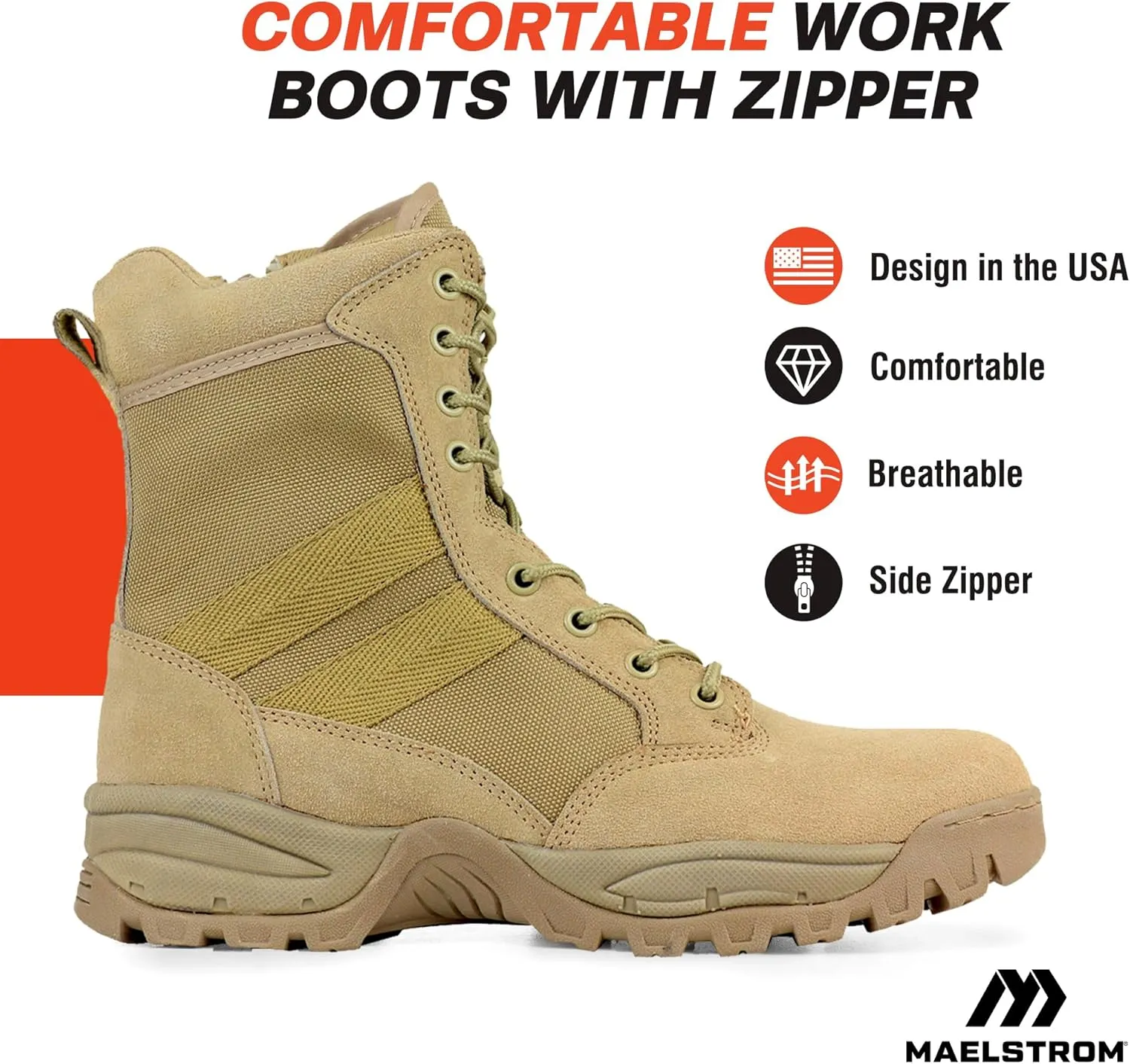 Military Tactical Work Boots for Hiking Motorcycling EMS EMT and Combat Outdoors