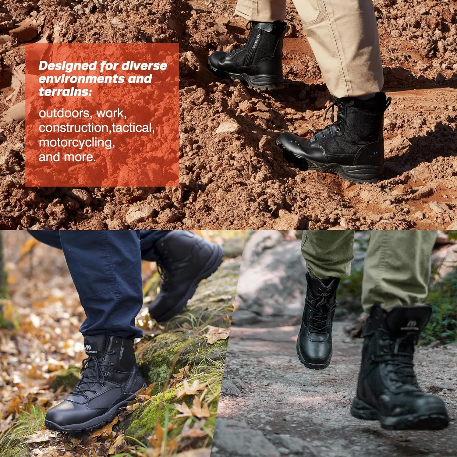 Military Tactical Work Boots for Hiking Motorcycling EMS EMT and Combat Outdoors