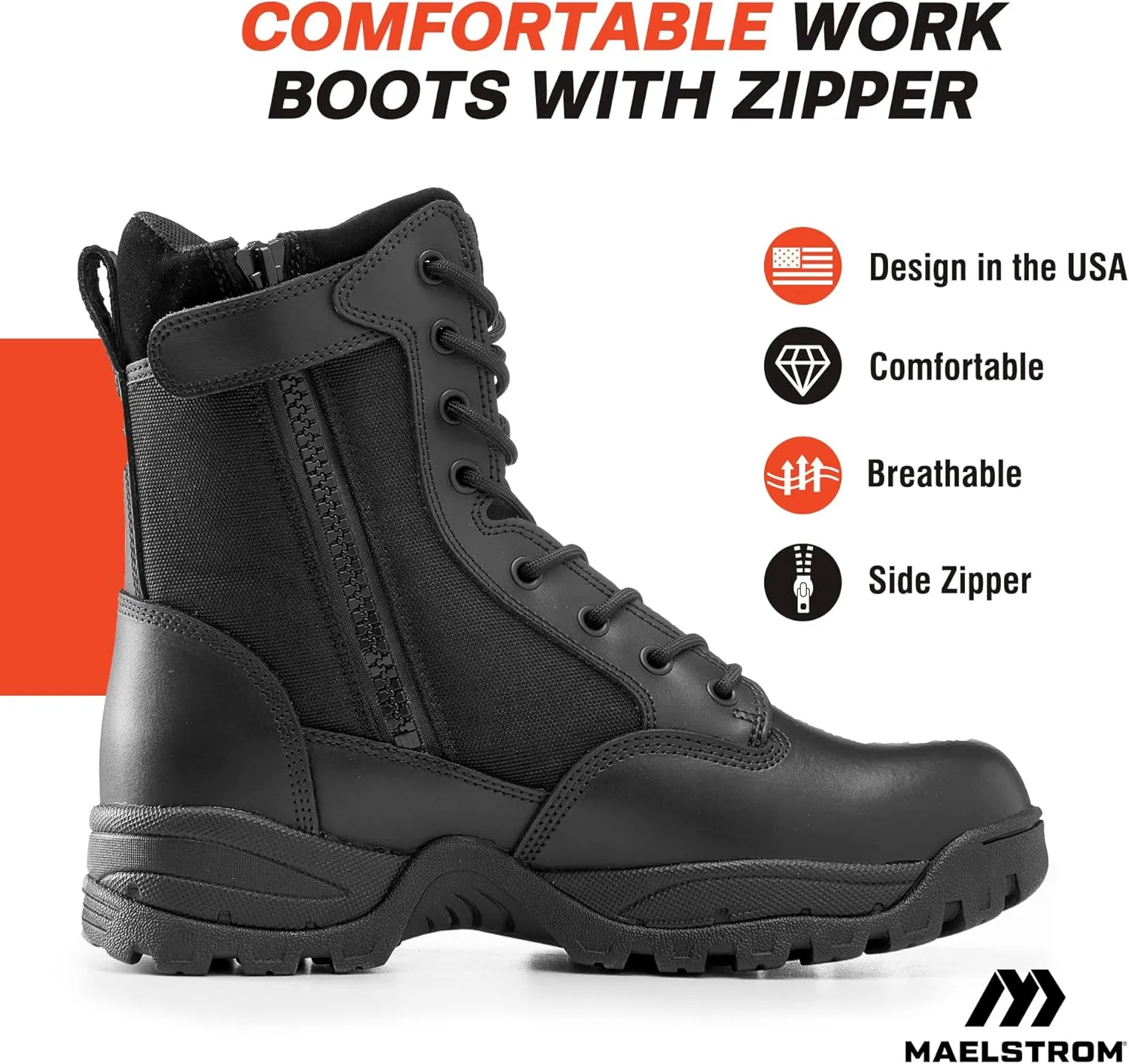 Military Tactical Work Boots for Hiking Motorcycling EMS EMT and Combat Outdoors
