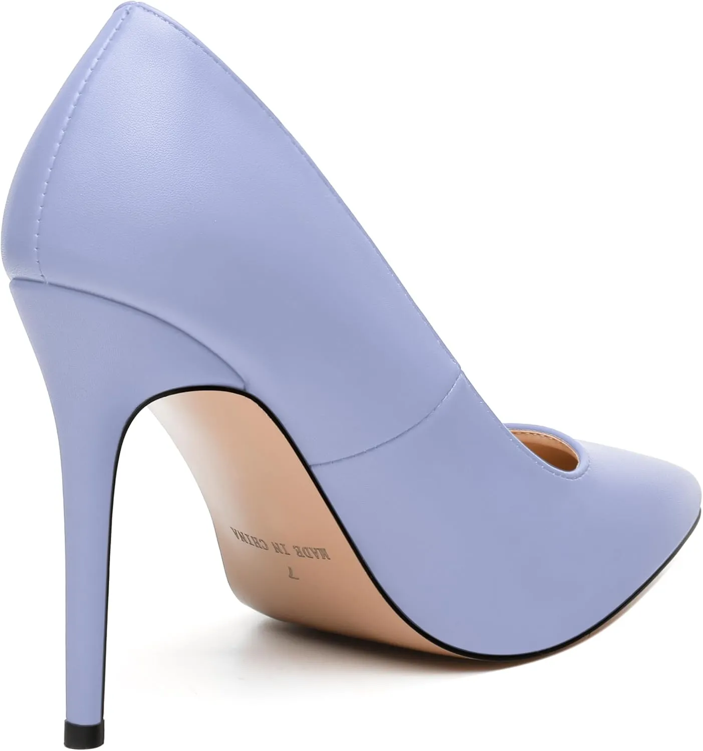 MODENCOCO Women's High Heel Pumps Elegant Stiletto Heels Sexy Closed Pointed Toe Heels Classic Comfortable Slip-On Dress Shoes for Party Wedding Prom Office 4 Inch