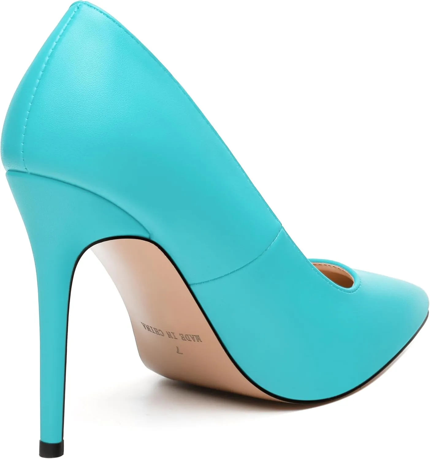 MODENCOCO Women's High Heel Pumps Elegant Stiletto Heels Sexy Closed Pointed Toe Heels Classic Comfortable Slip-On Dress Shoes for Party Wedding Prom Office 4 Inch