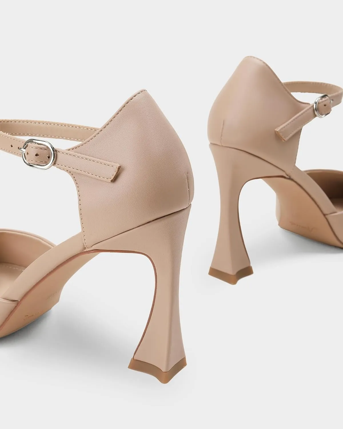 MUCCCUTE Closed Toe Heels for Women Pumps Stiletto High Pointed Toe Heels Sexy Ankle Strap Wedding Dress Shoes