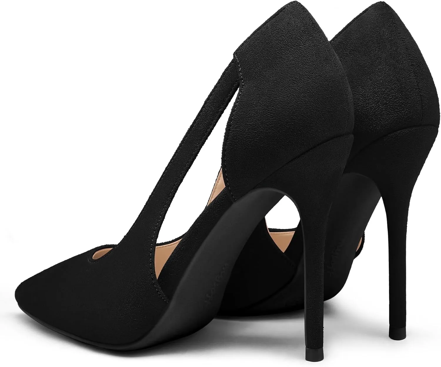 mysoft Women's Stiletto Heels Pumps Closed Toe 4IN Cut Out High Heels Pointed Toe Dress Shoes