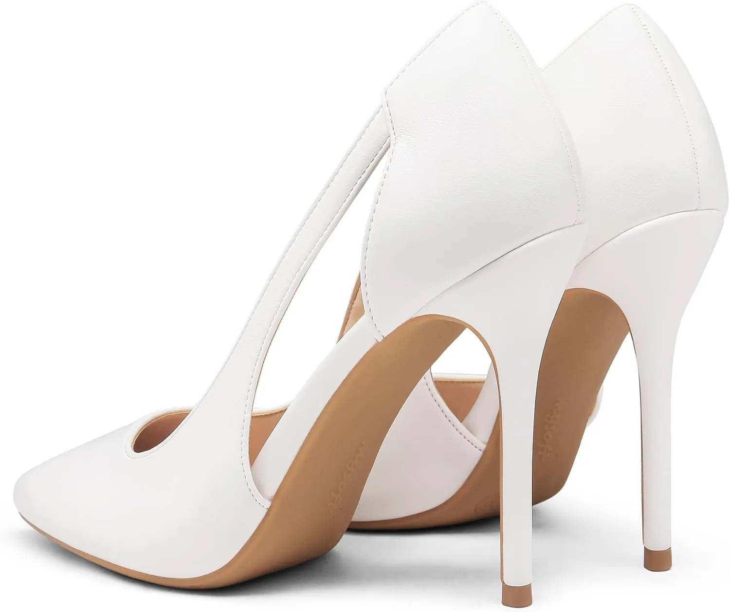 mysoft Women's Stiletto Heels Pumps Closed Toe 4IN Cut Out High Heels Pointed Toe Dress Shoes