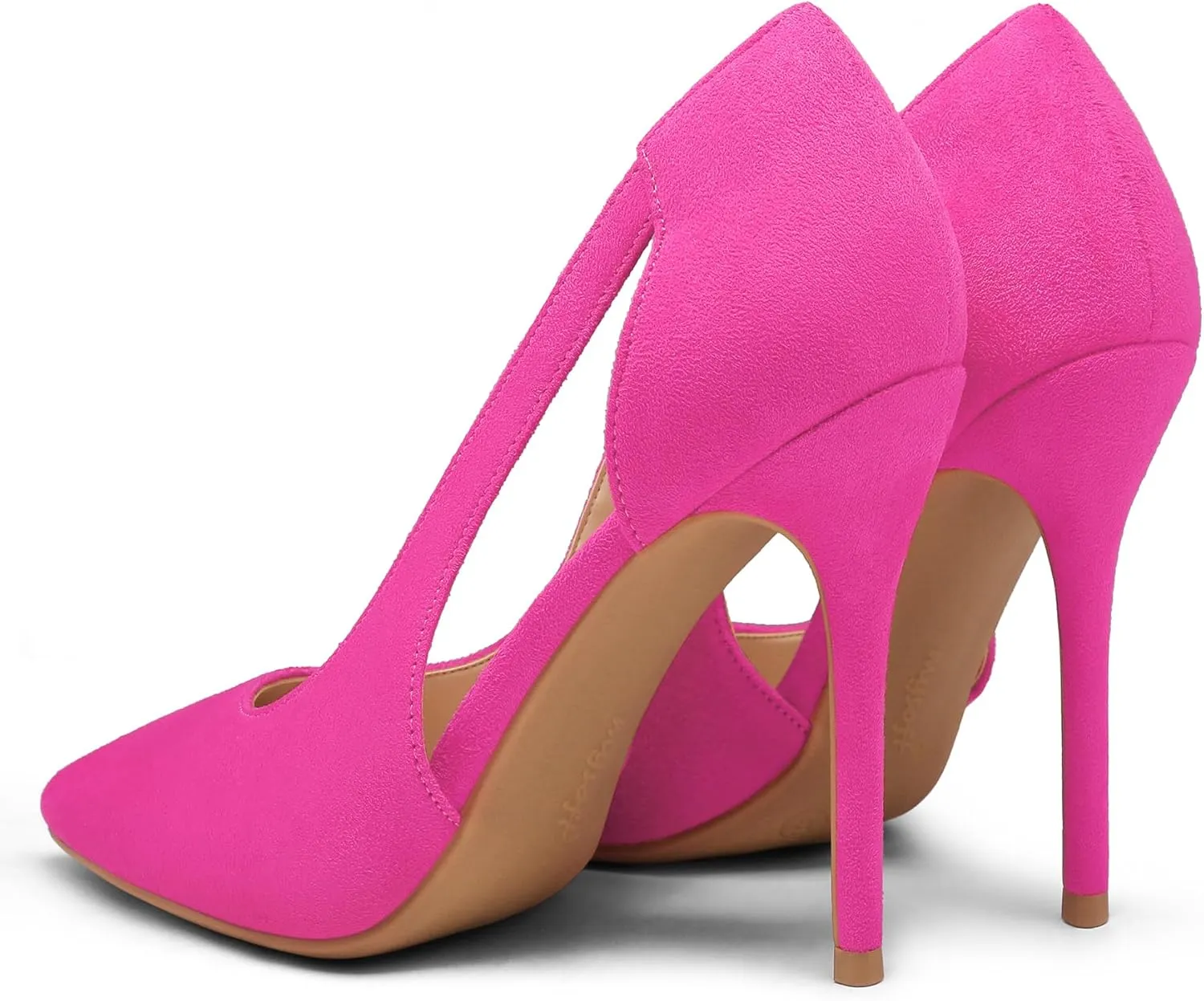 mysoft Women's Stiletto Heels Pumps Closed Toe 4IN Cut Out High Heels Pointed Toe Dress Shoes