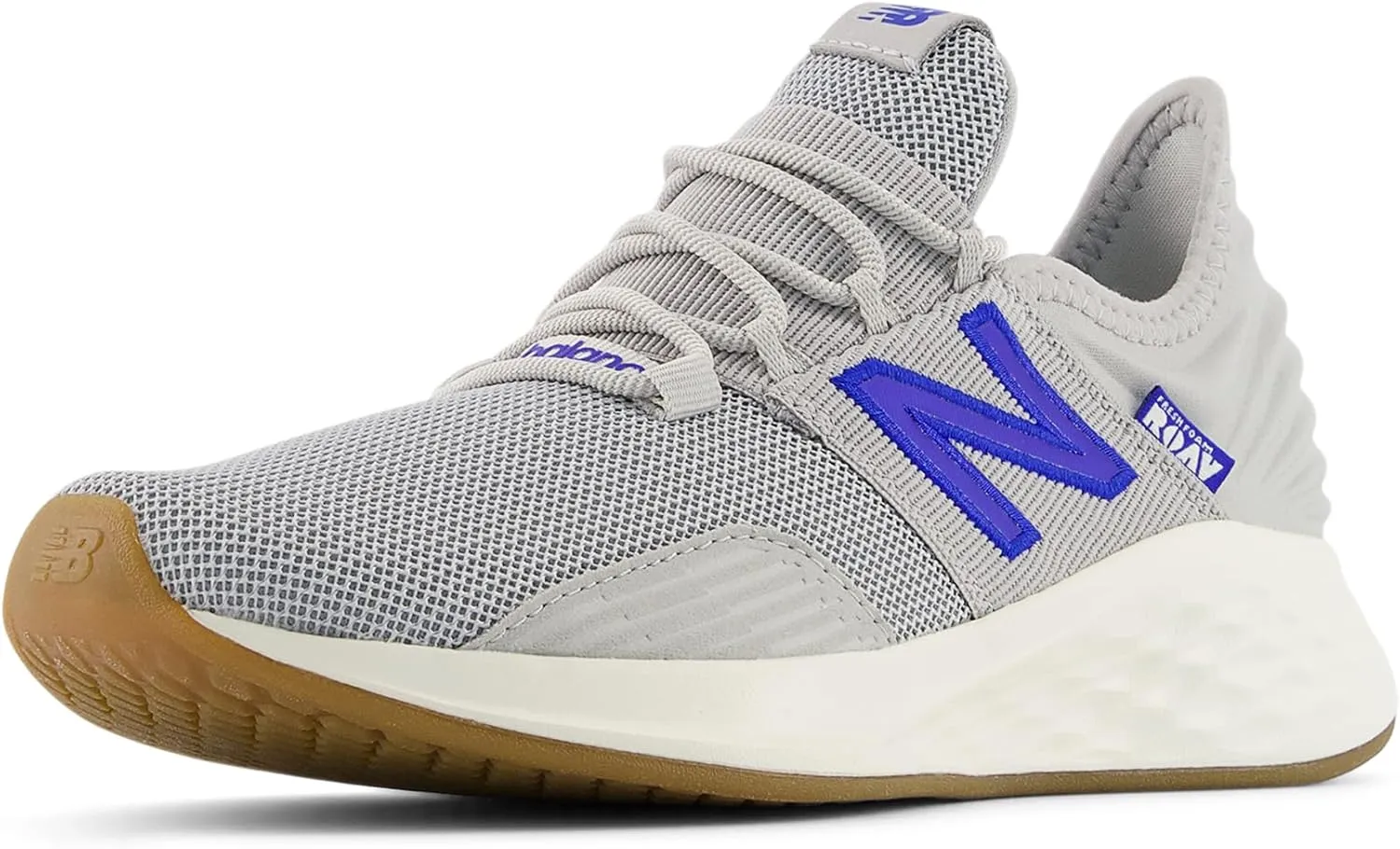 New Balance Fresh Foam Roav V1 Lace-Up Running Shoe, Raincloud/Blue Gemstone/Sea Salt, 6.5 US Unisex Big Kid