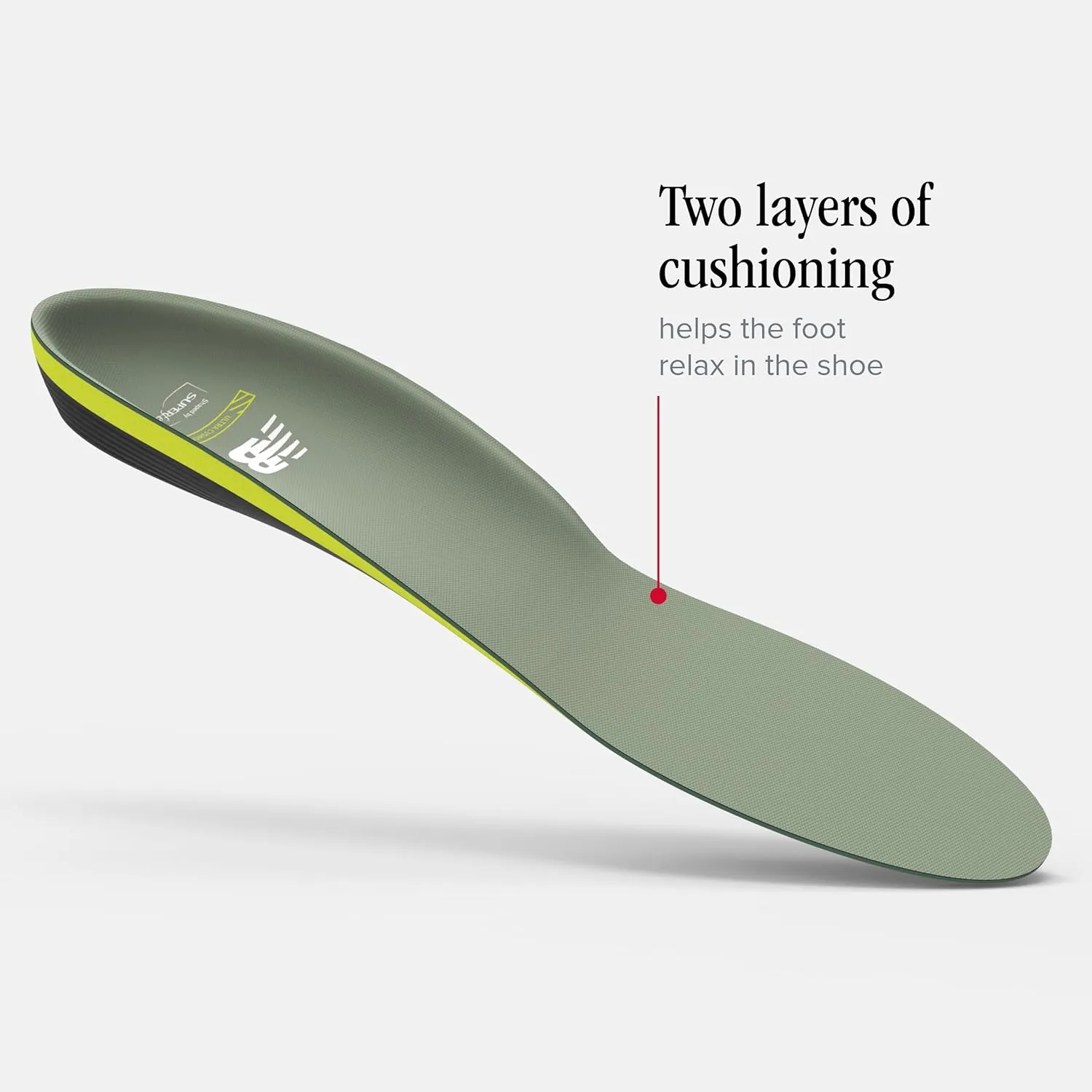 New Balance Running Cushion CFX Shoe Inserts - Arch Support for Runners - Dual Comfort Foam - Unisex - 11.5-13 Men / 12.5-14 Women