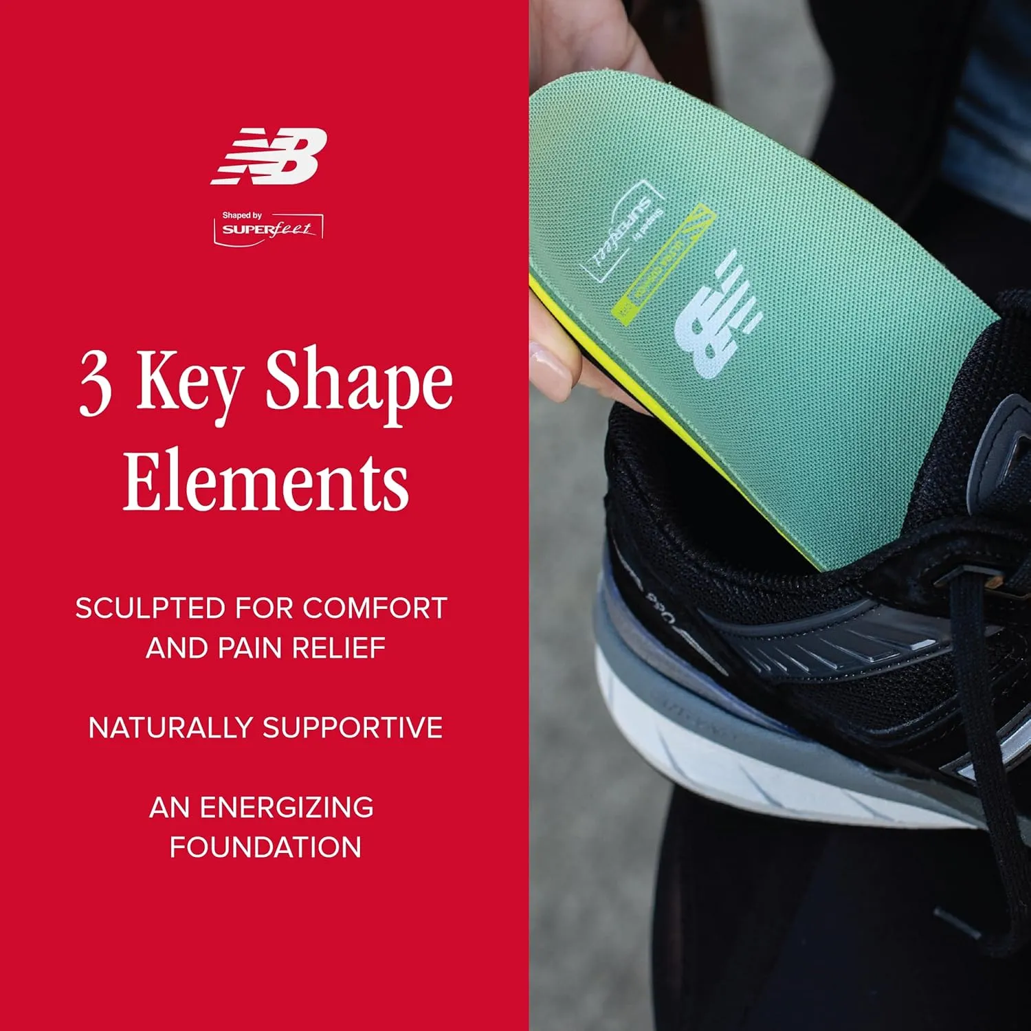 New Balance Running Cushion CFX Shoe Inserts - Arch Support for Runners - Dual Comfort Foam - Unisex - 11.5-13 Men / 12.5-14 Women