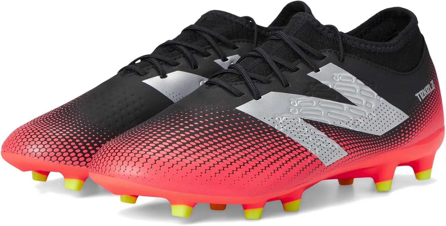 New Balance Unisex Tekela Magique FG V4  Soccer Shoe, Black/Energy Red/Hi-Lite, 11 US Men