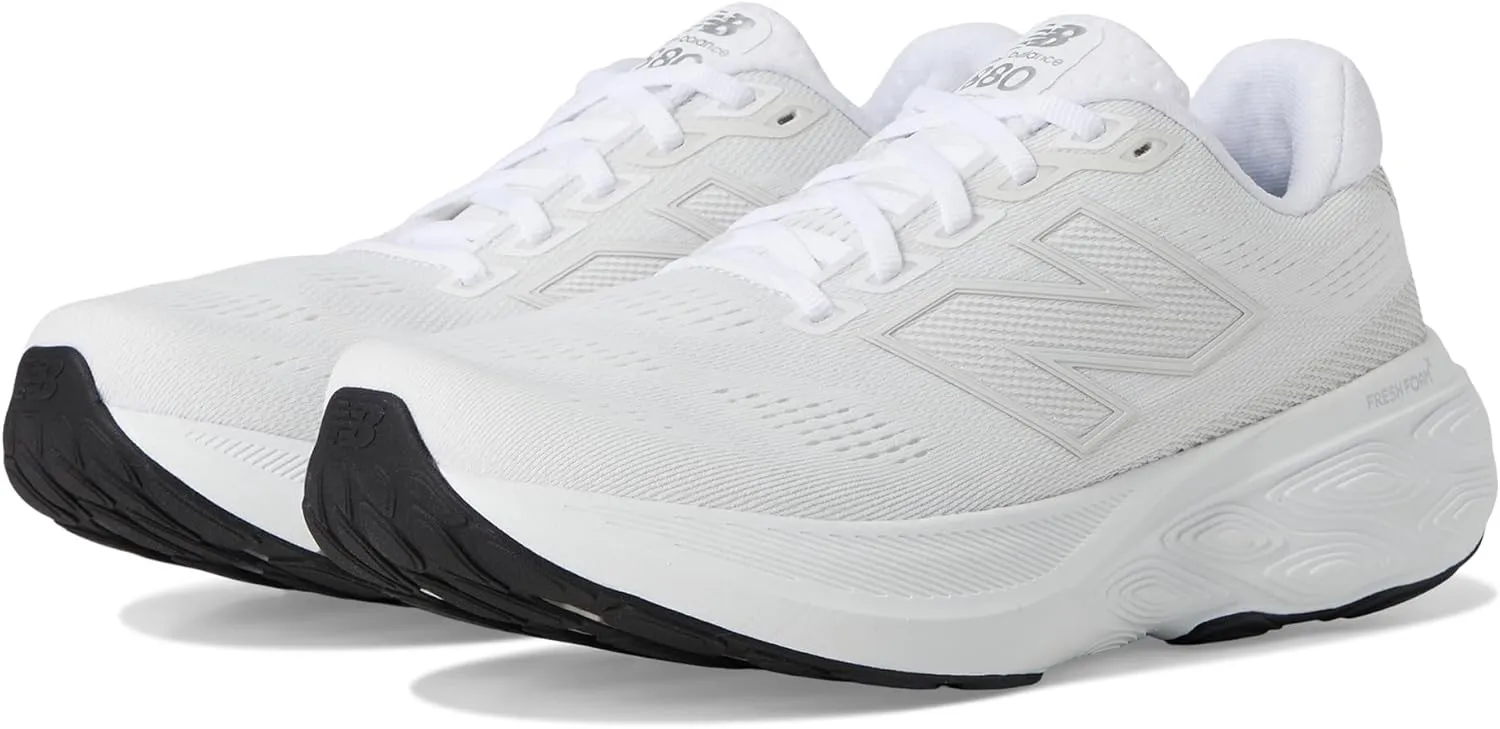 New Balance Women's Fresh Foam X 880 V15 Running Shoe, White/Sea Salt/Black, 12 X-Wide