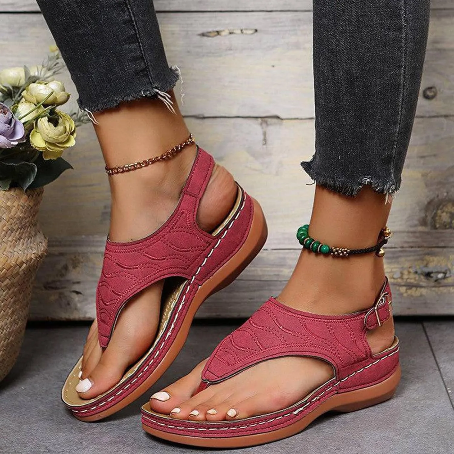 New Summer Women's Sandals, Comfortable Strappy Roman Design, for Outdoor, Party, Vacation& Daily Use