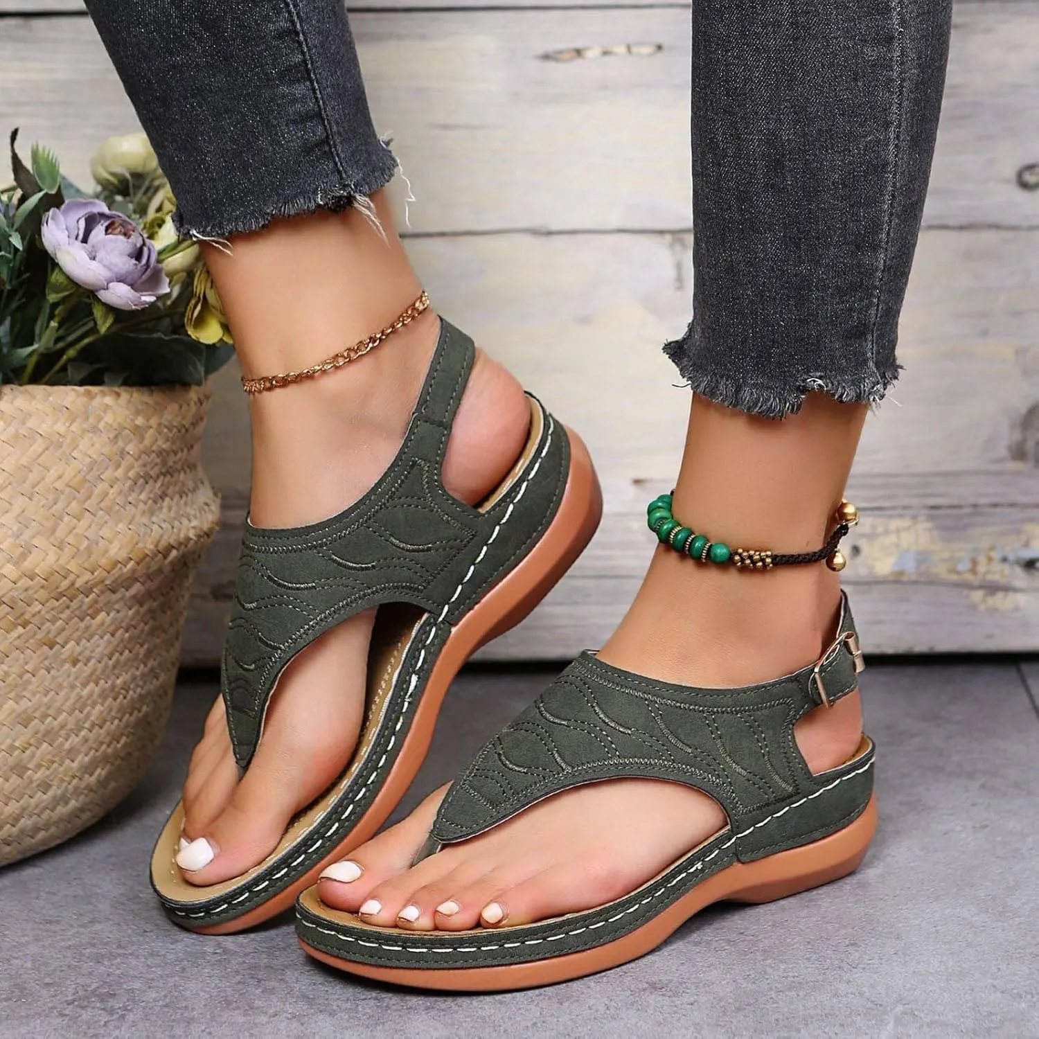 New Summer Women's Sandals, Comfortable Strappy Roman Design, for Outdoor, Party, Vacation& Daily Use