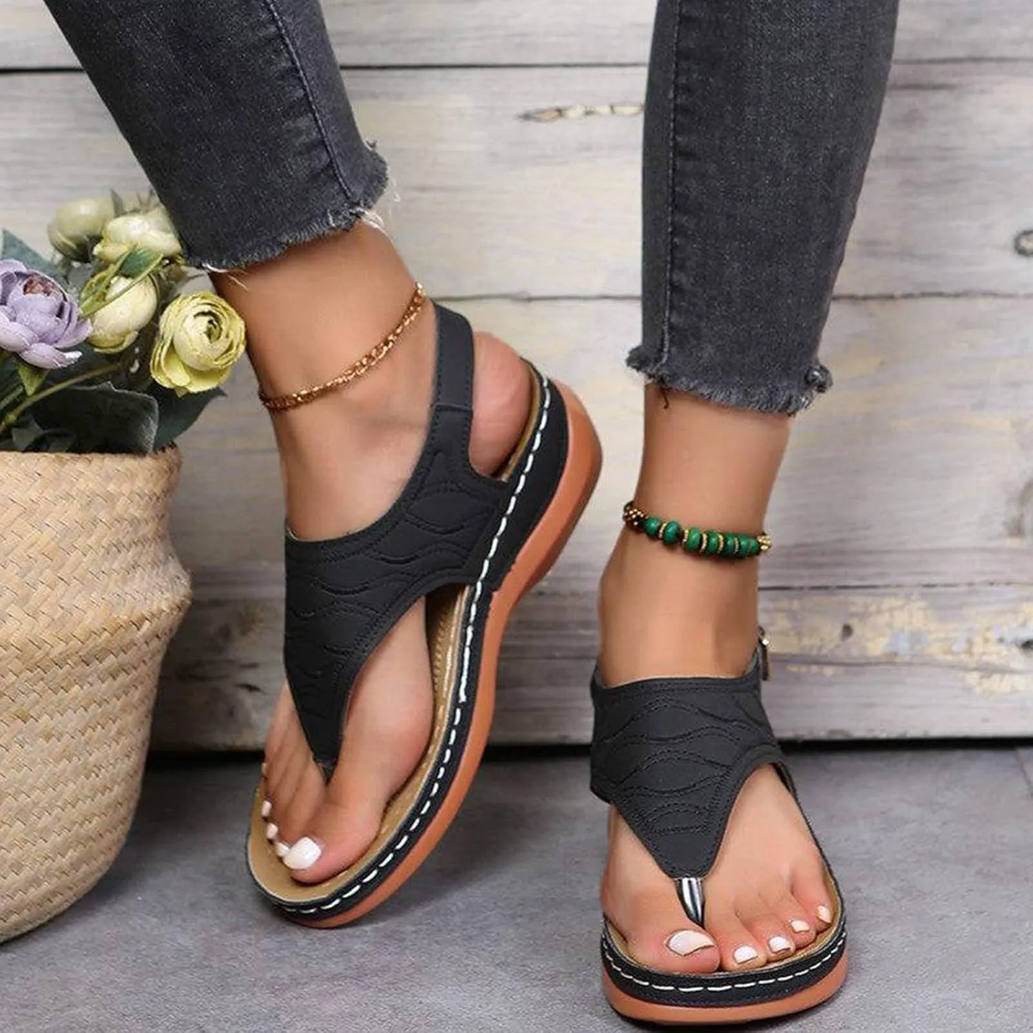 New Summer Women's Sandals, Comfortable Strappy Roman Design, for Outdoor, Party, Vacation& Daily Use