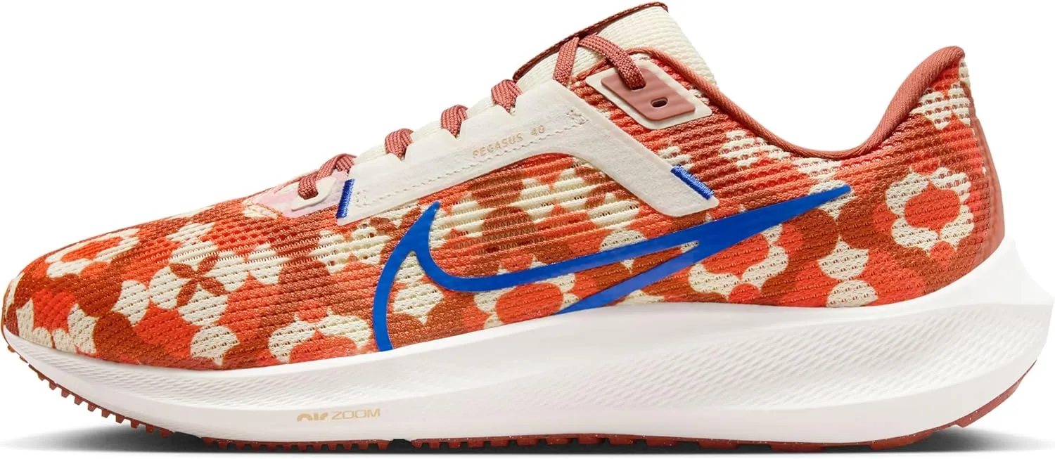 Nike Pegasus 40 Premium Men's Road Running Shoes (FQ7680-100, Coconut Milk/Burnt Sunrise/Safety Orange) Size 13