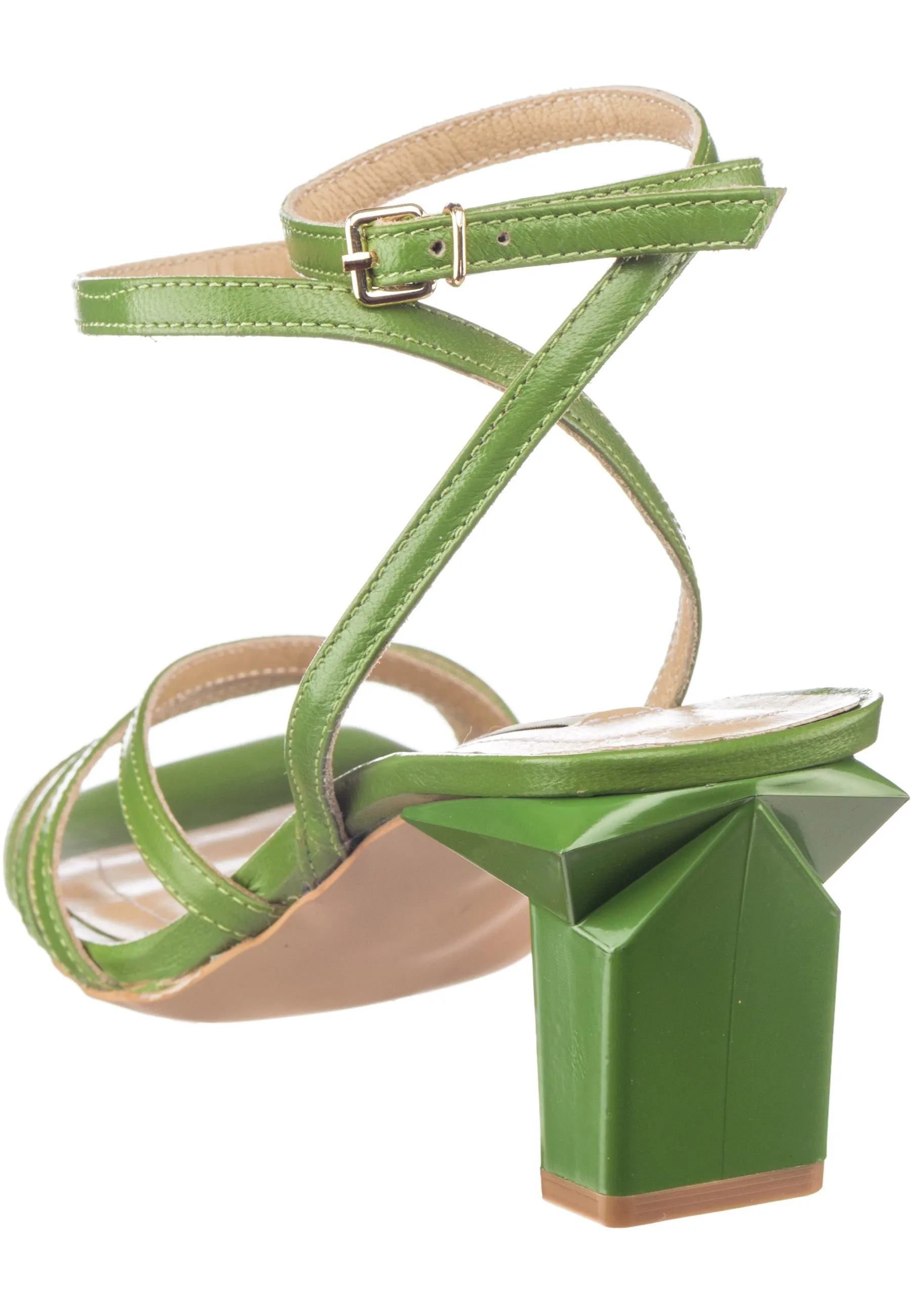 Origami Crossover Sandals - Green