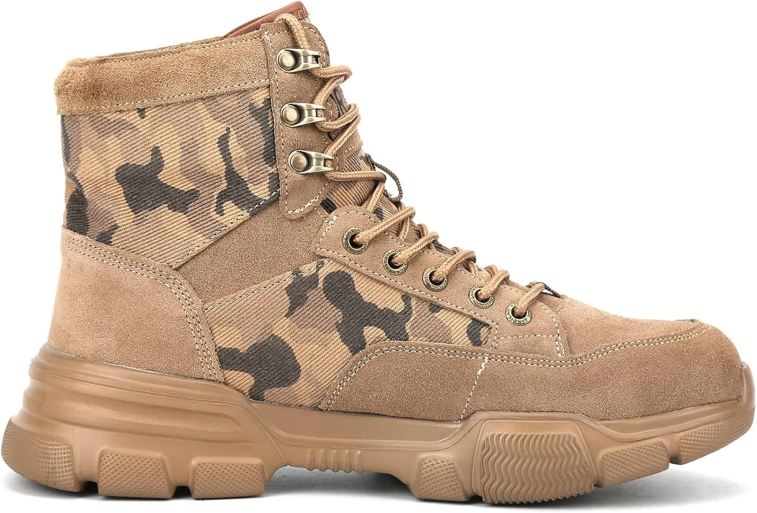 ORISTACO Steel Toe Tactical Boots, Lightweight Camouflage Jungle Construction Work Safety Sneakers