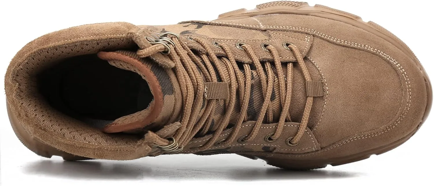 ORISTACO Steel Toe Tactical Boots, Lightweight Camouflage Jungle Construction Work Safety Sneakers