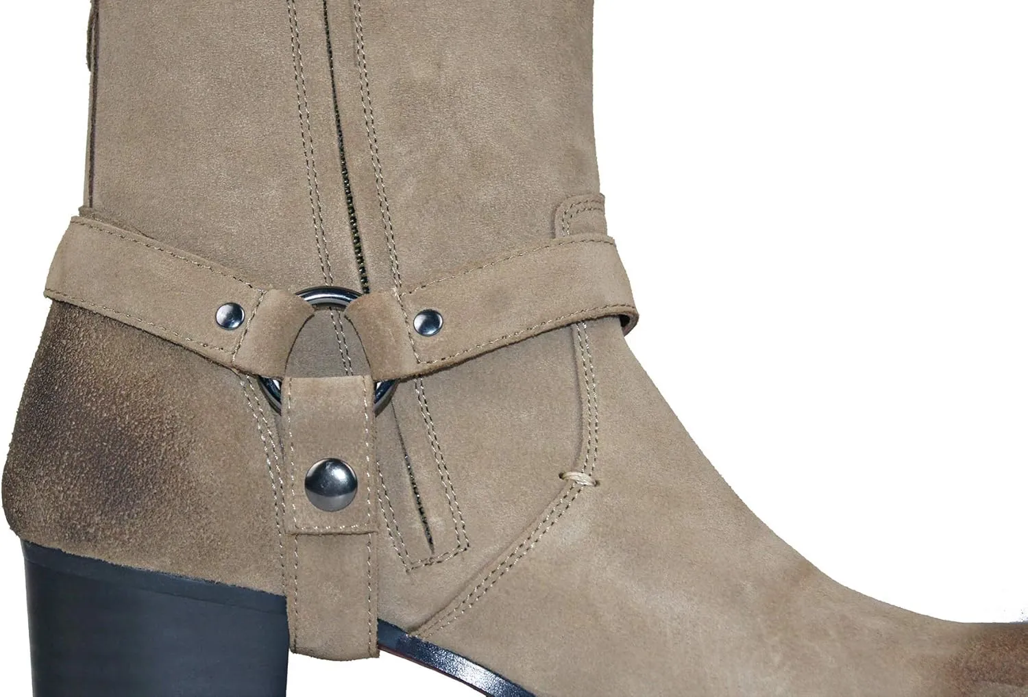 OSSTONE Dress Boot for Men Leather Chukka Designer Boots Casual Heel Shoes Zipper-up OS-JY002-US