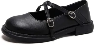Outdoor Black Loafers Loafers for Women Comfortable Chunky Heel Platform Patent-Leather Chunky Loafers