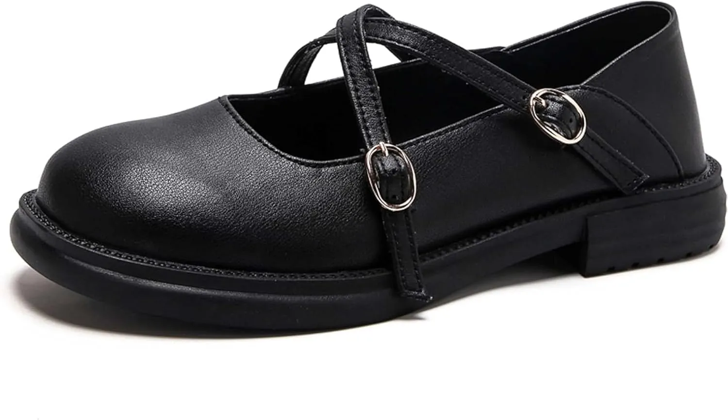 Outdoor Black Loafers Loafers for Women Comfortable Chunky Heel Platform Patent-Leather Chunky Loafers