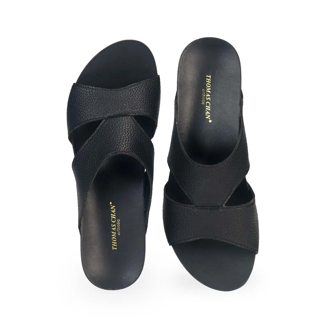 Pebble Lychee Everyday Low Wedge Slides 2" inch [Arch-legance Series]