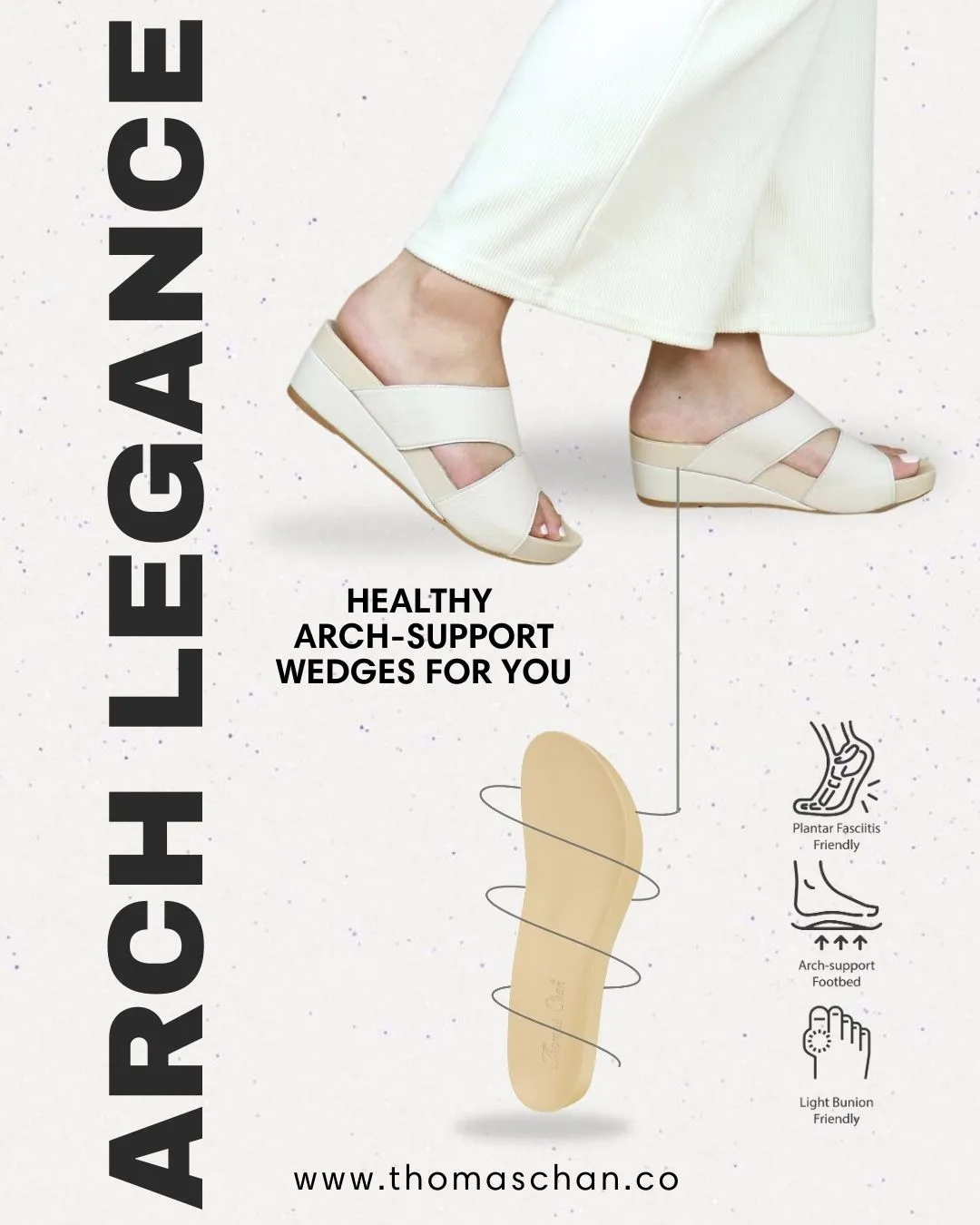 Pebble Lychee Everyday Low Wedge Slides 2" inch [Arch-legance Series]