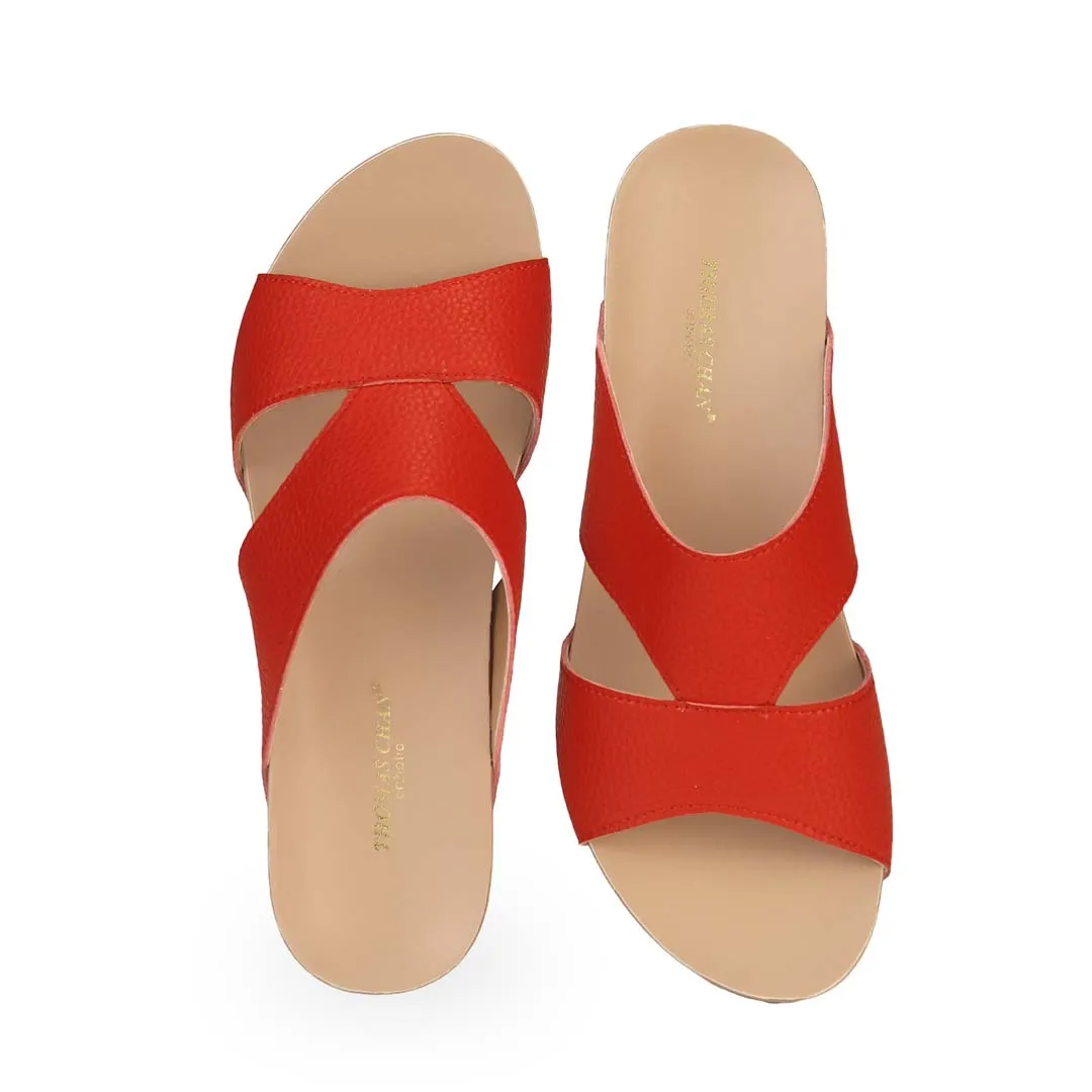 Pebble Lychee Everyday Low Wedge Slides 2" inch [Arch-legance Series]