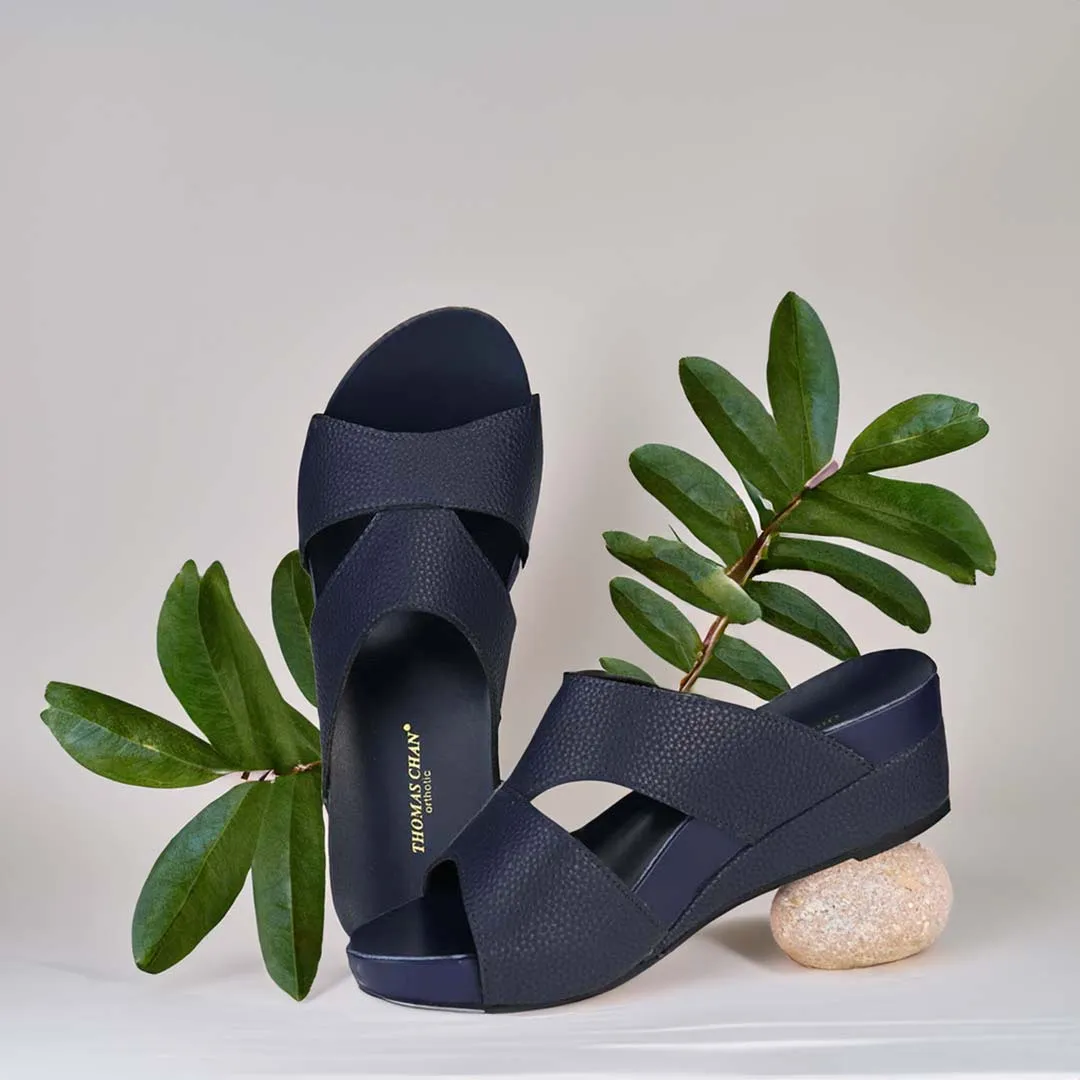 Pebble Lychee Everyday Low Wedge Slides 2" inch [Arch-legance Series]