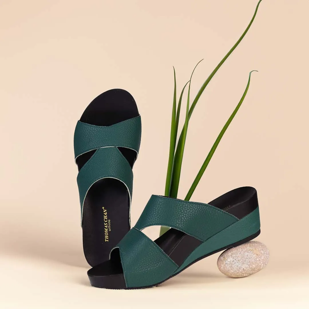 Pebble Lychee Everyday Low Wedge Slides 2" inch [Arch-legance Series]