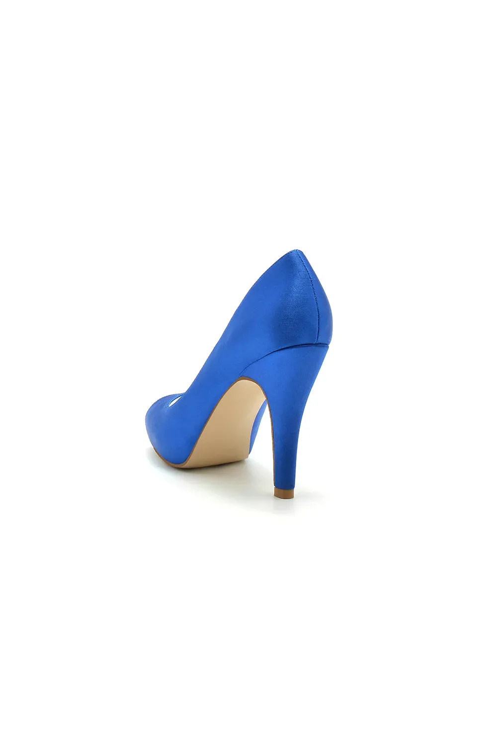 Peep Toe Slip-on Satin Stiletto Heels
