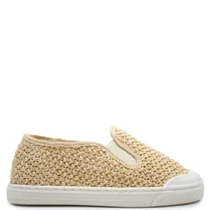 Pepe Tan Crochet Slip On Loafer