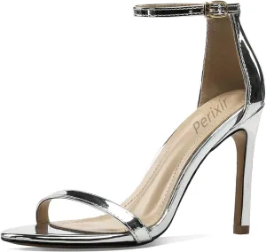 perixir Strappy Heels for Women High Stiletto Heels Sexy Prom Dressy Sandals Ankle Strap Heels Dainty Rope Stiletto Heel