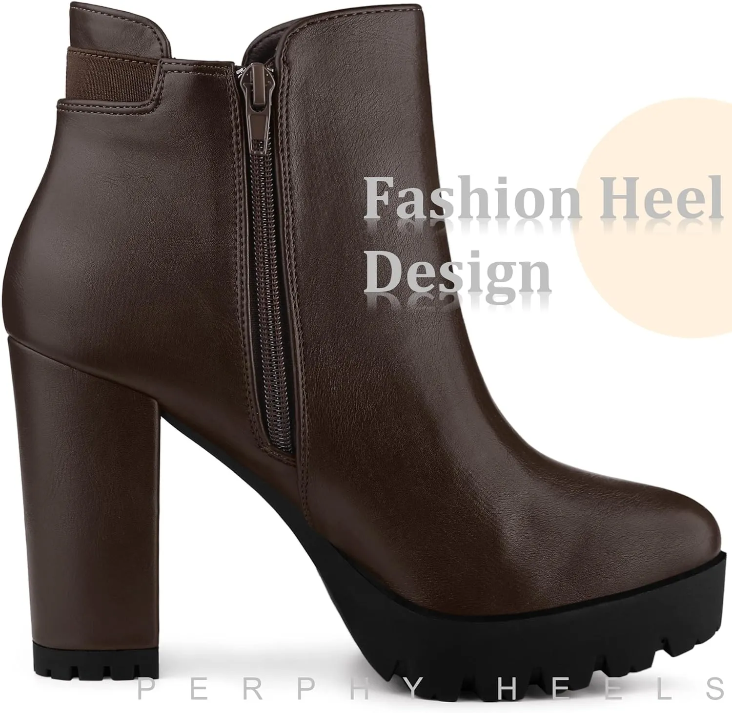 Perphy Platform Chunky High Heels Chelsea Boots for Women