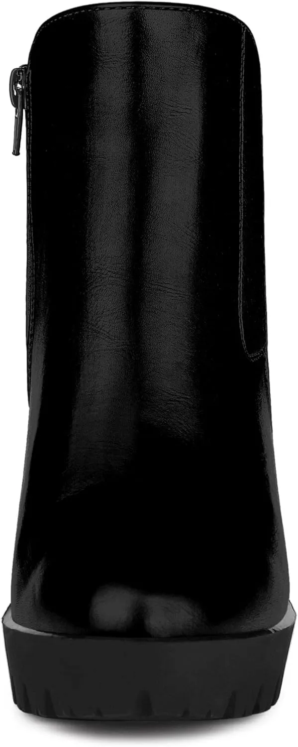 Perphy Platform Chunky High Heels Chelsea Boots for Women